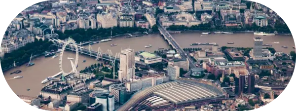 View across central London